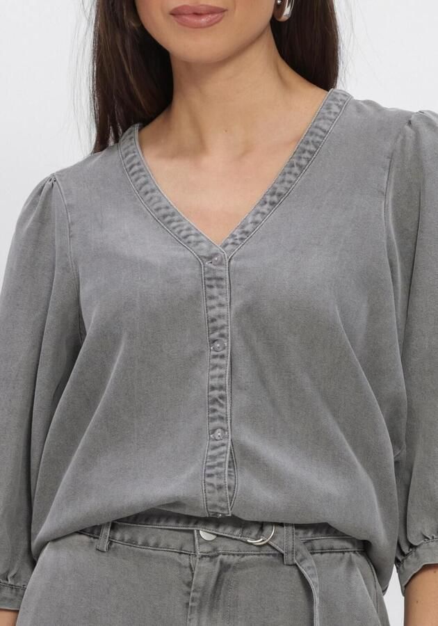 FREEBIRD Dames Blouses Dnm-tencell-black-26-1 Grijs - Foto 4