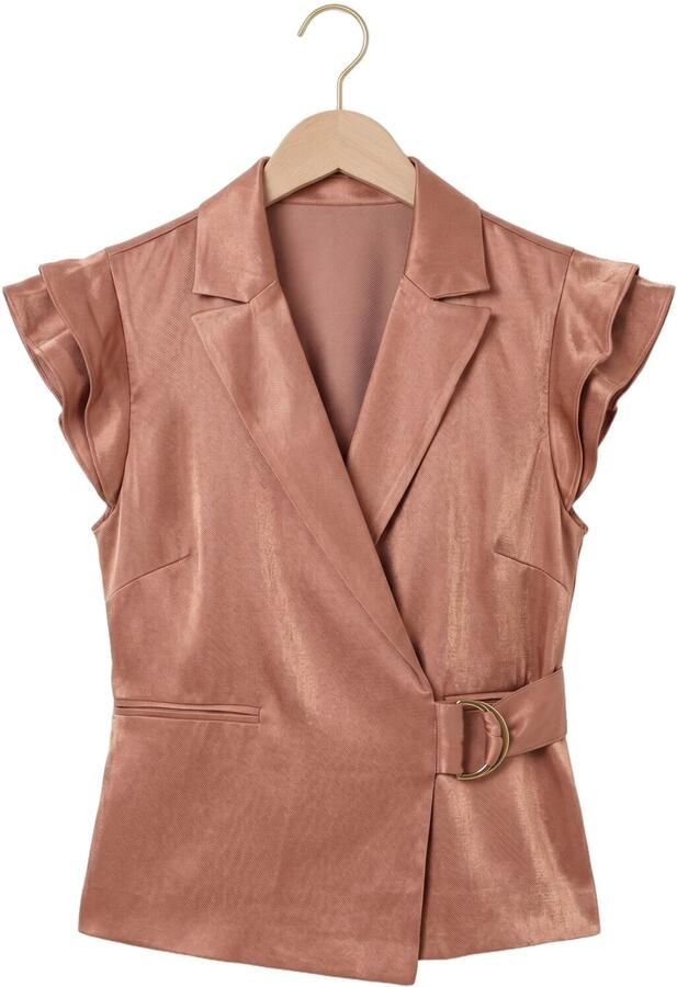 FREEBIRD Dames Blouses F-wv-vis-pes-26-2 Brons - Foto 4