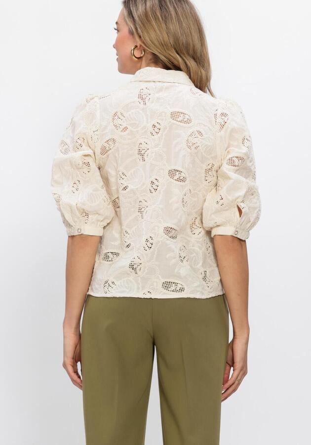 FREEBIRD Dames Blouses Wv-cotton-embro-26-1 Gebroken Wit - Foto 4