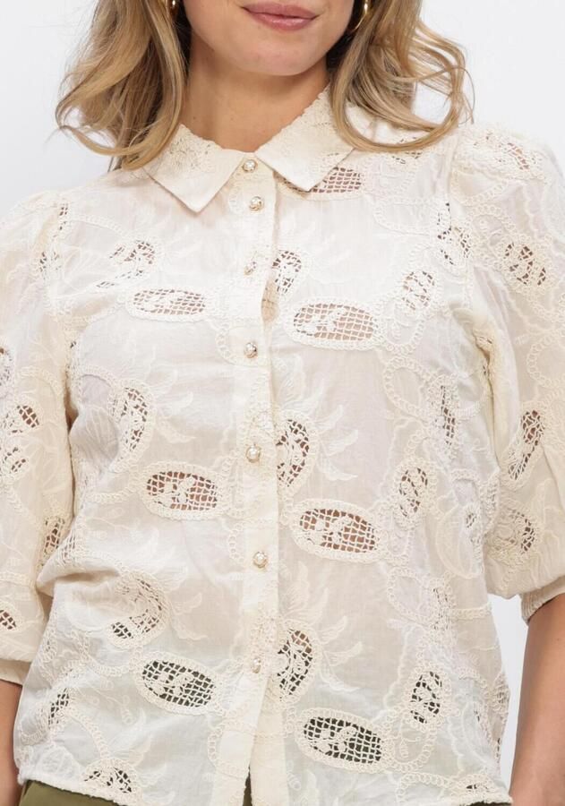 FREEBIRD Dames Blouses Wv-cotton-embro-26-1 Gebroken Wit - Foto 3