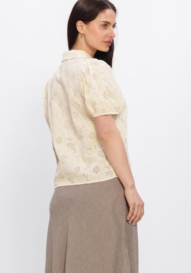 FREEBIRD Dames Blouses Wv-flower-embro-26-1 Creme - Foto 3