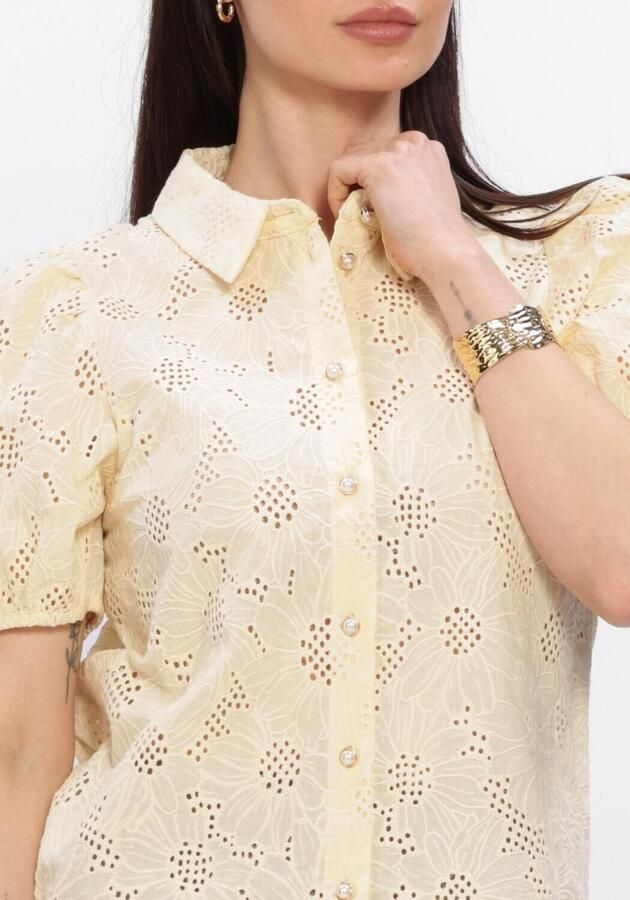 FREEBIRD Dames Blouses Wv-flower-embro-26-1 Creme - Foto 4