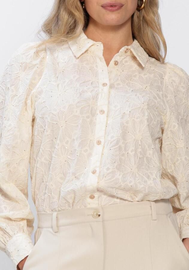 FREEBIRD Dames Blouses Wv-flower-tape-sequins-26-1 Ecru - Foto 3