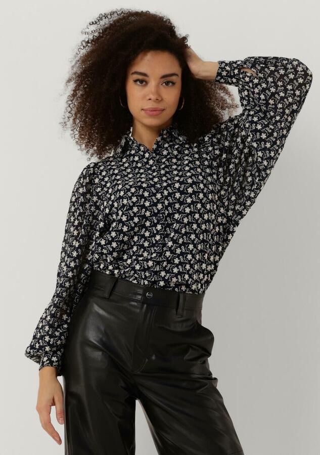Freebird blouse Kendall met all over print donkerblauw - Foto 4