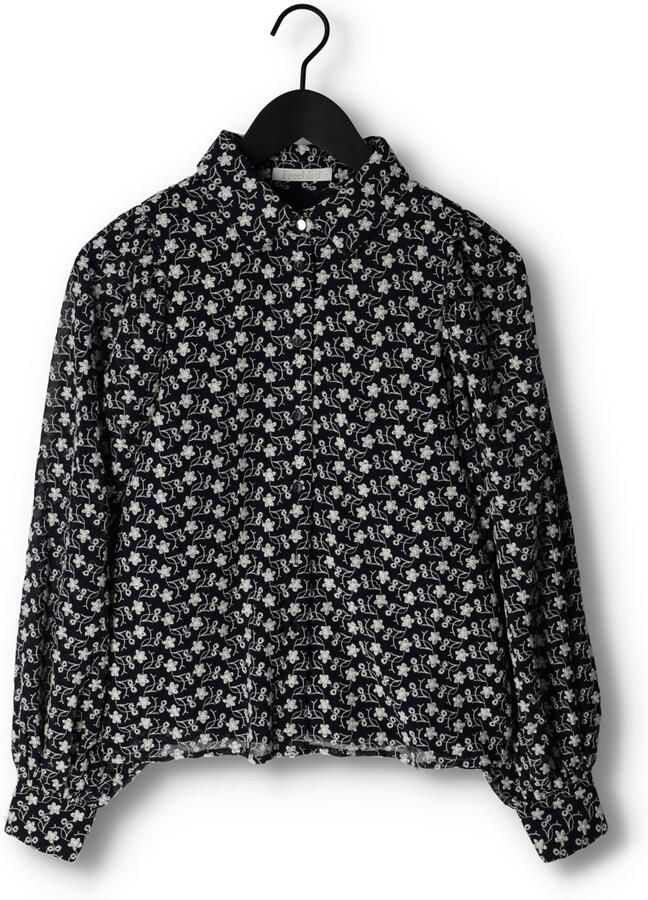 Freebird blouse Kendall met all over print donkerblauw