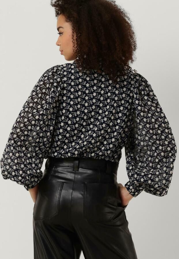 Freebird blouse Kendall met all over print donkerblauw - Foto 3