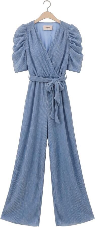 FREEBIRD Dames Jumpsuits F-jer-plisse-lurex-26-1 Lichtblauw - Foto 4