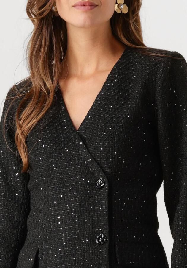 Freebird Elegante Blazerjurk met Decoratieve Knopen Black Dames