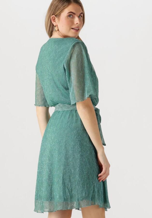 Freebird korte jurk met glitter turquoise