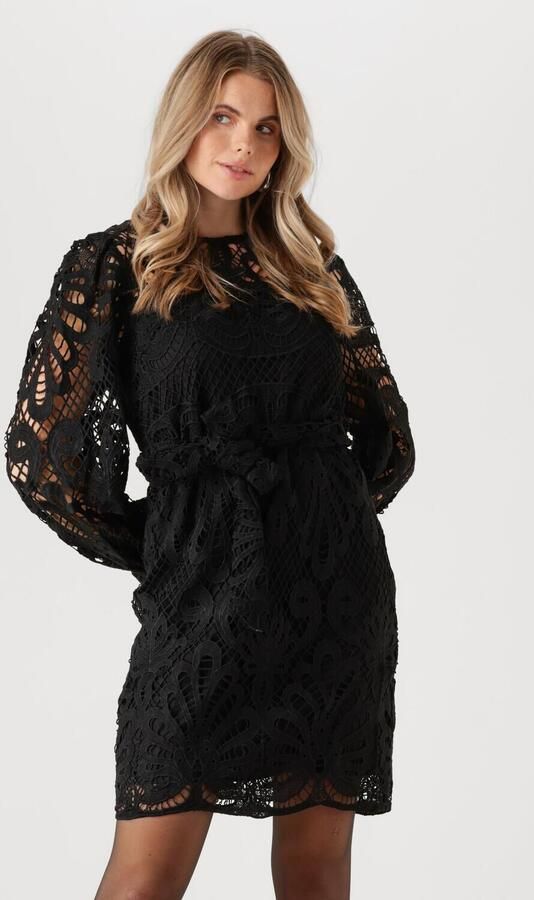 Freebird Elegante gehaakte jurk met riem Black Dames - Foto 4