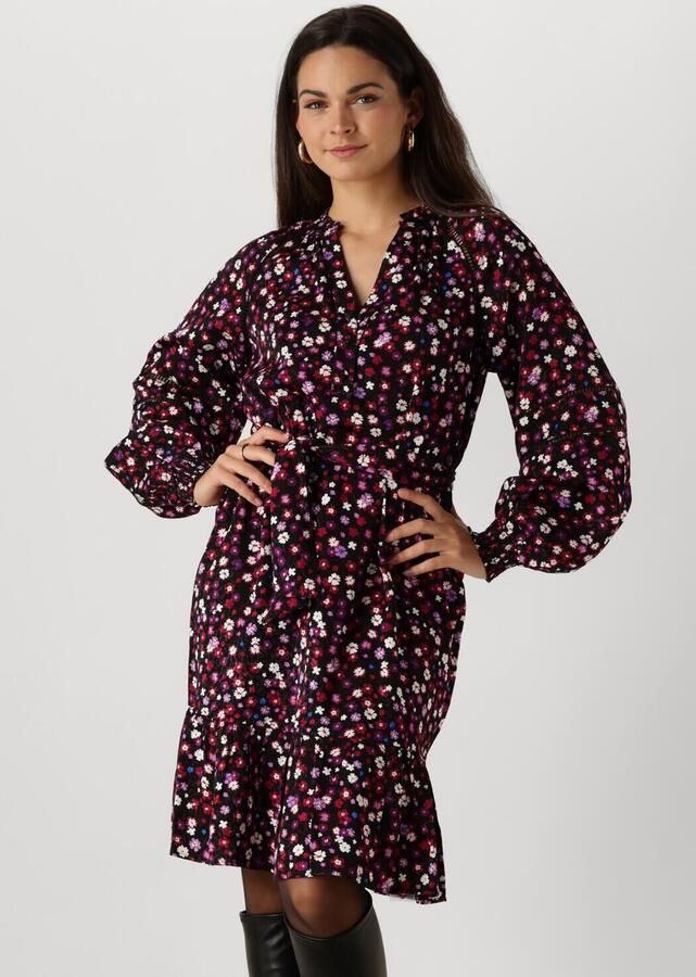 Freebird Bloemen Zwarte Mini Jurk Multicolor Dames - Foto 4