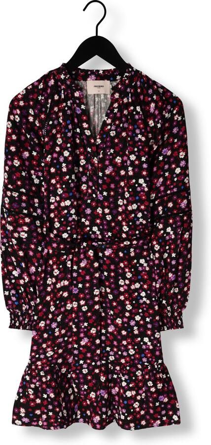 Freebird Bloemen Zwarte Mini Jurk Multicolor Dames - Foto 3