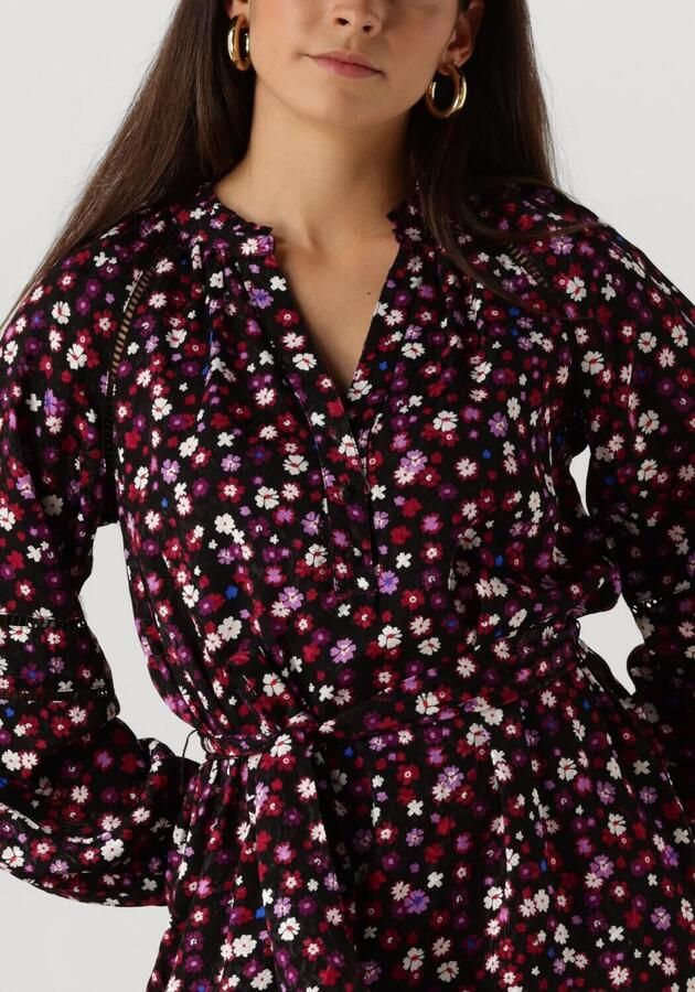 Freebird Bloemen Zwarte Mini Jurk Multicolor Dames - Foto 2