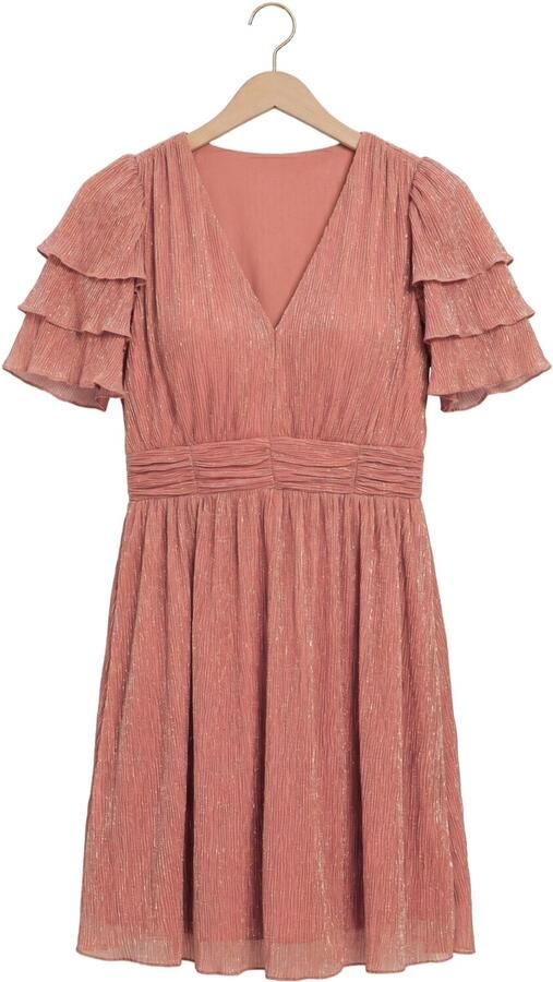FREEBIRD Dames Jurken F-jer-plisse-lurex-26-2 Roze - Foto 4