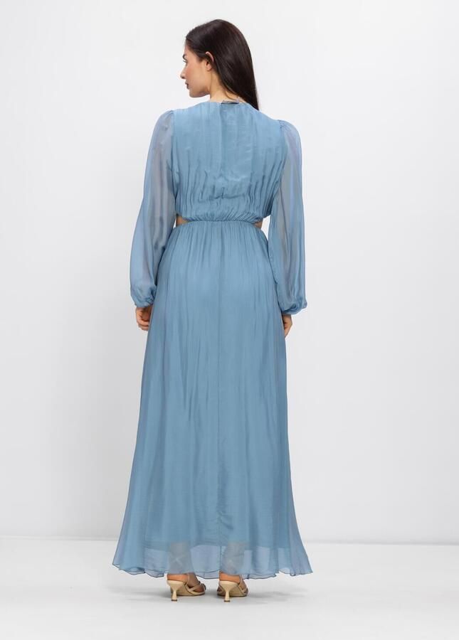 FREEBIRD Dames Jurken F-wv-silk-vis-26-1 Blauw - Foto 2