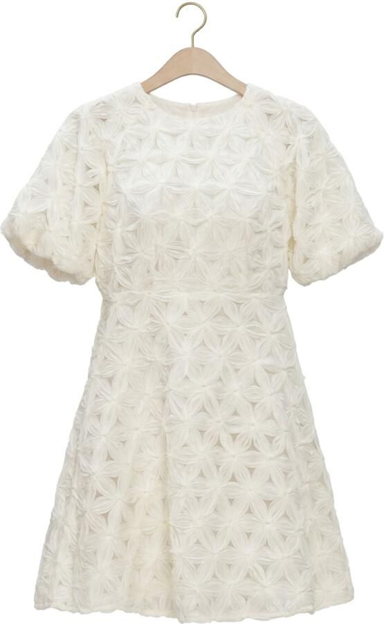 FREEBIRD Dames Jurken Wv-3d-voile-flower-26-1 Gebroken Wit - Foto 4