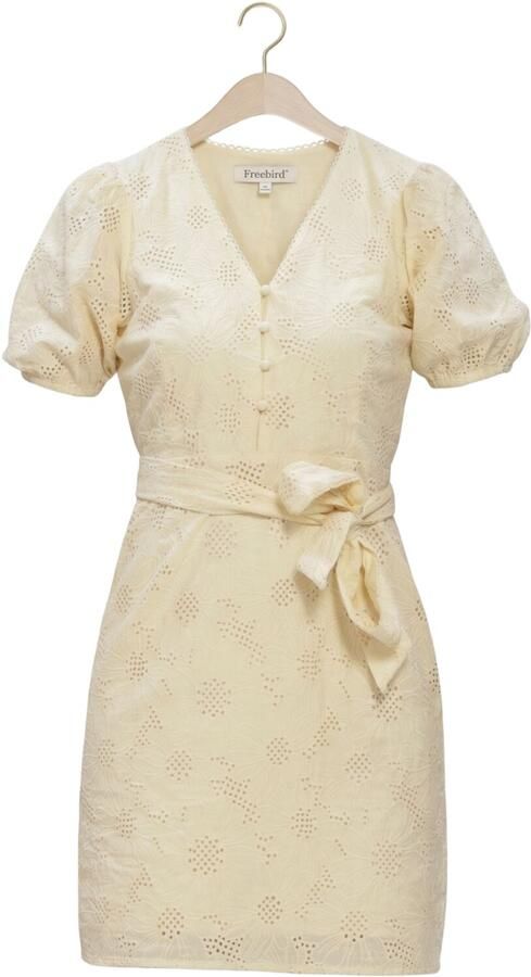 FREEBIRD Dames Jurken Wv-flower-embro-26-1 Creme - Foto 4