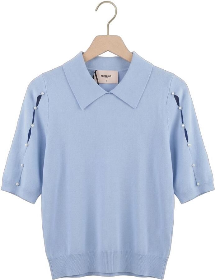 FREEBIRD Dames Tops & T-shirts Kn-vis-soft-26-1 Lichtblauw - Foto 2