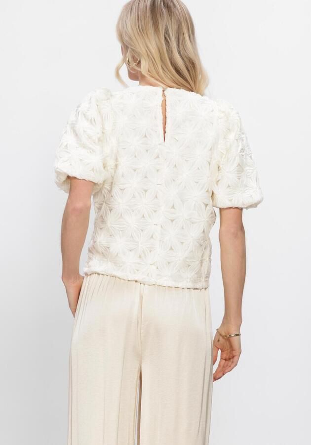 FREEBIRD Dames Tops & T-shirts Wv-3d-voile-flower-26-1 Creme - Foto 3