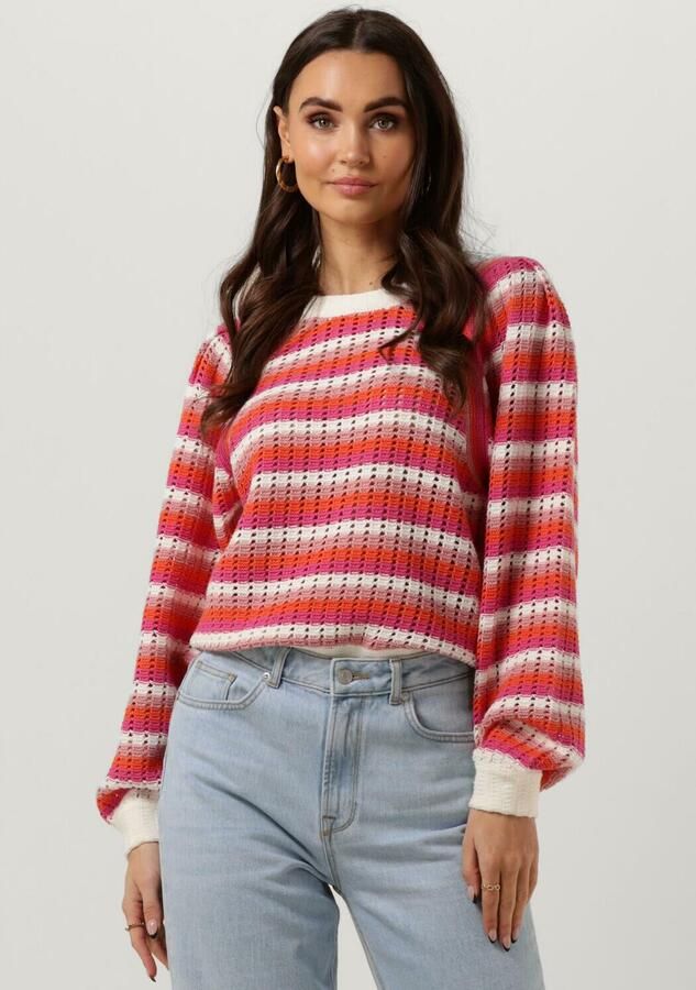 FREEBIRD Dames Truien & Vesten Knit-point-stripe-cot-23-1 Roze - Foto 3