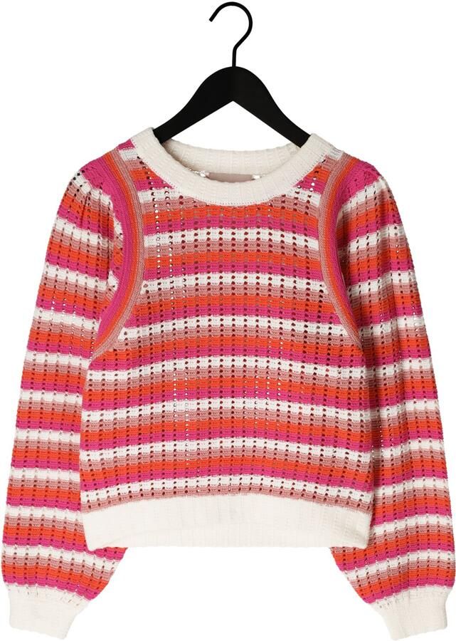 FREEBIRD Dames Truien & Vesten Knit-point-stripe-cot-23-1 Roze