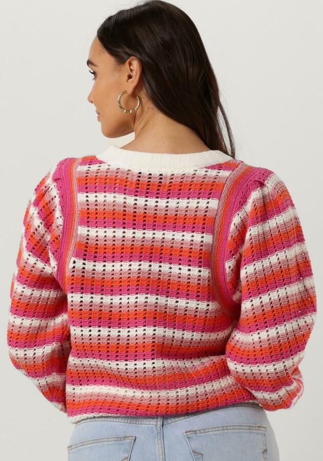 FREEBIRD Dames Truien & Vesten Knit-point-stripe-cot-23-1 Roze - Foto 2
