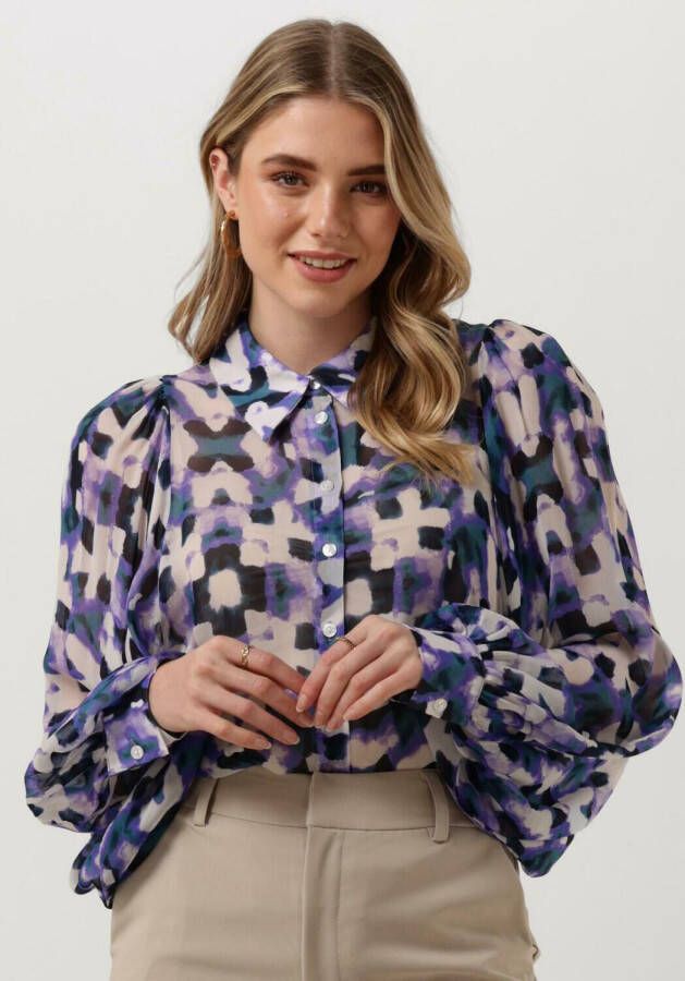 Freebird blouse Kendall met all over print paars lila