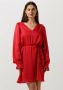 Freebird jurk Xeni met all over print en ceintuur rood roze - Thumbnail 1