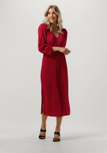 Freebird jurk Gayla met all over print en ceintuur rood