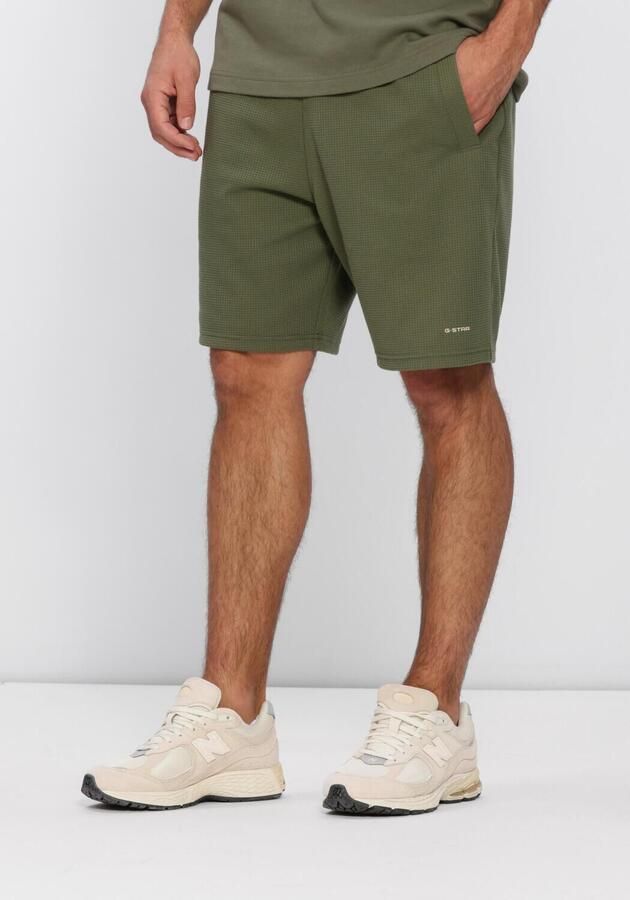 G-STAR RAW Heren Broeken Structured Jersey Short Olijf