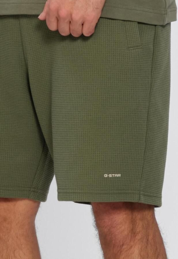 G-STAR RAW Heren Broeken Structured Jersey Short Olijf - Foto 4