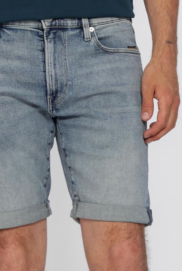 G-STAR RAW Heren Jeans 3301 Slim Short Lichtblauw - Foto 4