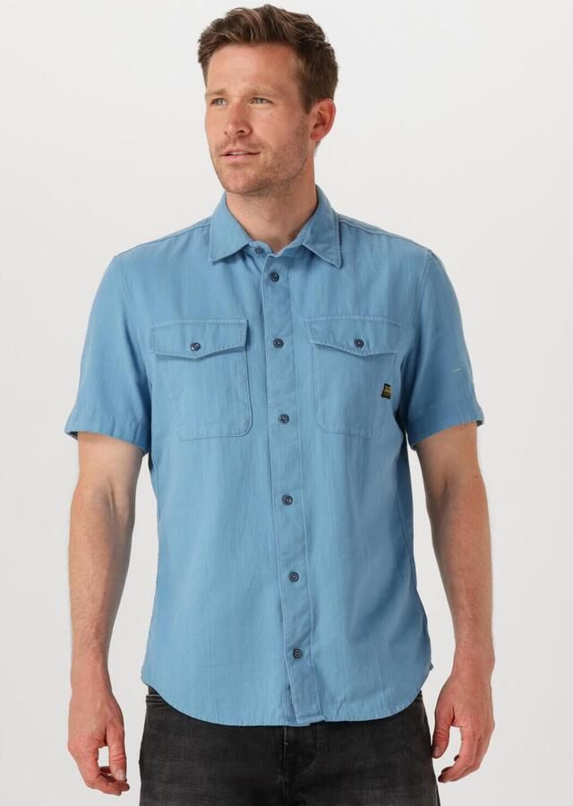 G-STAR RAW Heren Overhemden Marine Slim Shirt S\s Blauw - Foto 4