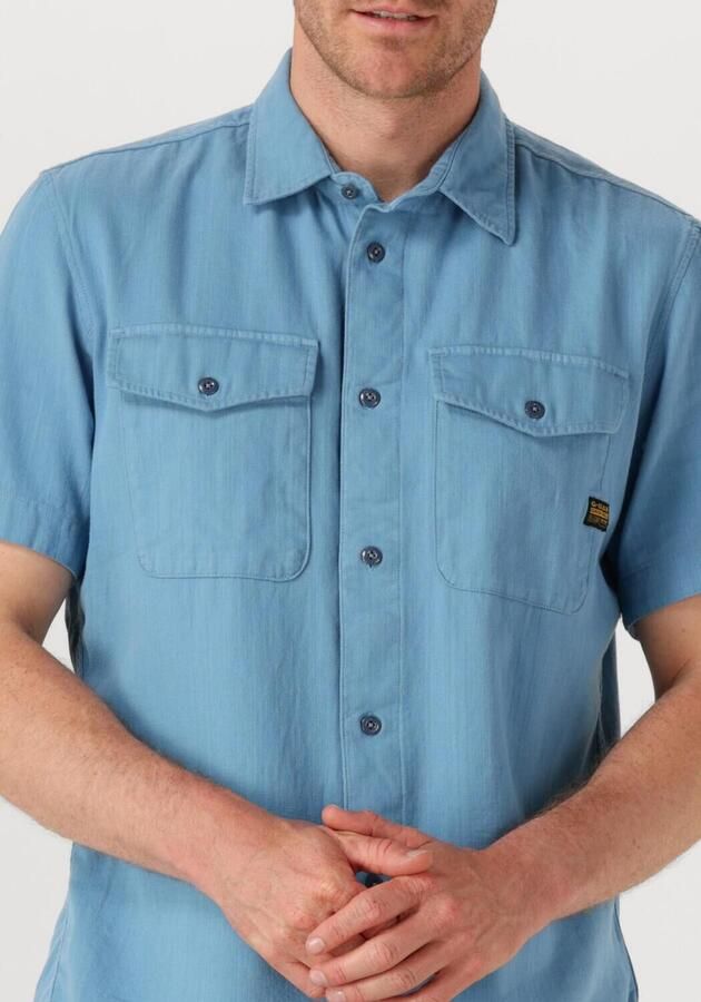 G-STAR RAW Heren Overhemden Marine Slim Shirt S\s Blauw - Foto 3