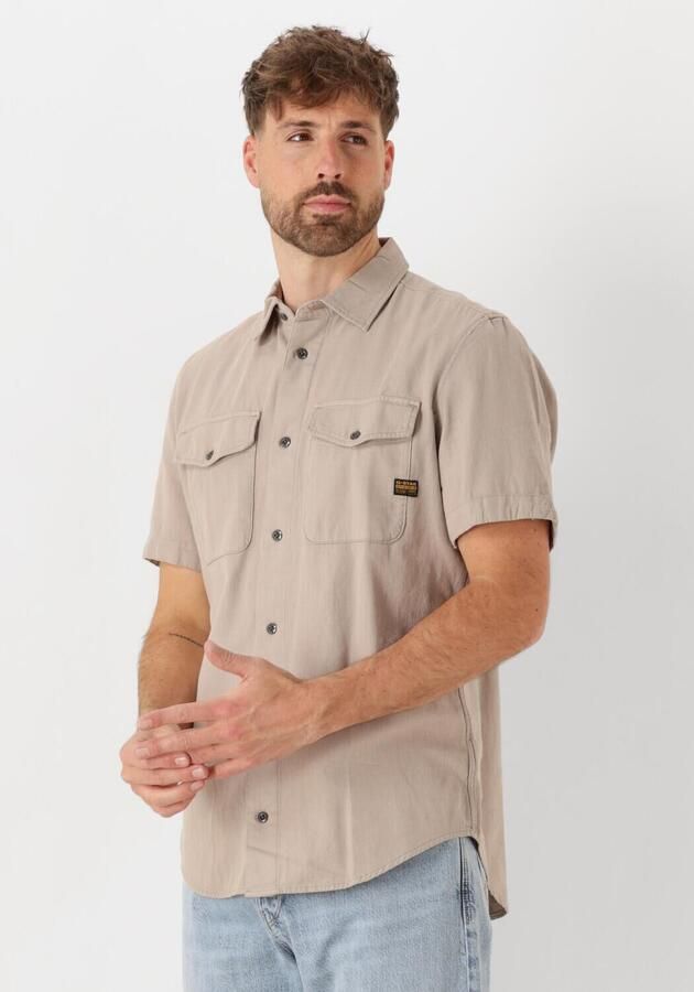 G-STAR RAW Heren Overhemden Marine Slim Shirt S\s Taupe - Foto 4