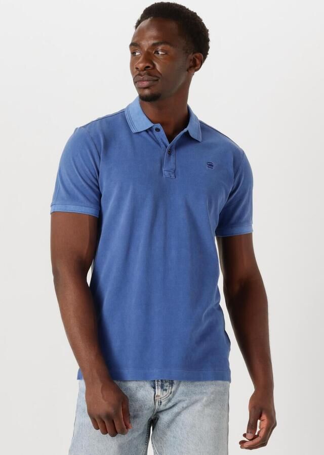 G-STAR RAW Heren Polo's & T-shirts Dunda Overdyed Slim Polo S\s Blauw - Foto 4