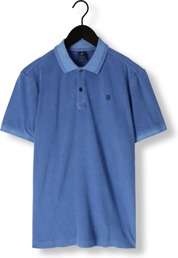 G-STAR RAW Heren Polo's & T-shirts Dunda Overdyed Slim Polo S\s Blauw - Foto 3