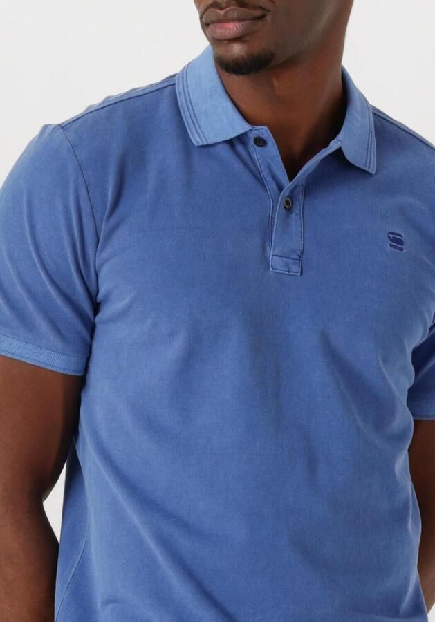 G-STAR RAW Heren Polo's & T-shirts Dunda Overdyed Slim Polo S\s Blauw - Foto 2