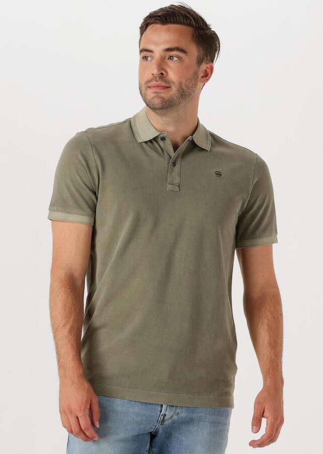 G-STAR RAW Heren Polo's & T-shirts Dunda Overdyed Slim Polo S\s Groen - Foto 4