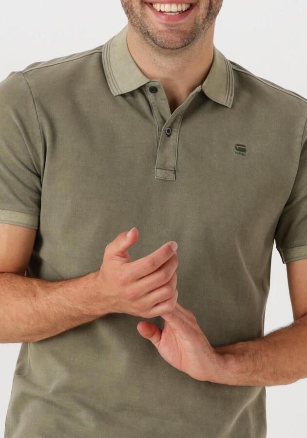 G-STAR RAW Heren Polo's & T-shirts Dunda Overdyed Slim Polo S\s Groen - Foto 2
