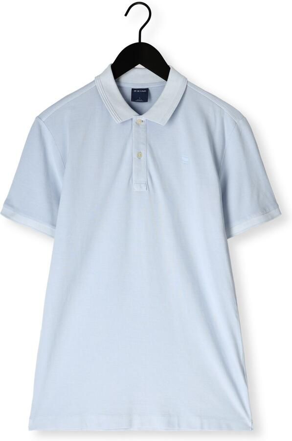 G-STAR RAW Heren Polo's & T-shirts Dunda Overdyed Slim Polo S\s Lichtblauw - Foto 4