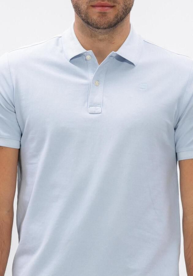 G-STAR RAW Heren Polo's & T-shirts Dunda Overdyed Slim Polo S\s Lichtblauw - Foto 3