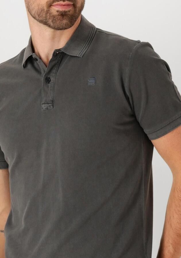 G-STAR RAW Heren Polo's & T-shirts Dunda Overdyed Slim Polo S\s Zwart - Foto 2