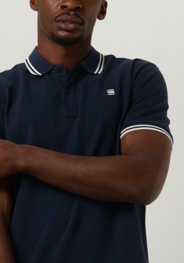 G-Star G Star RAW slim fit polo met biologisch katoen sartho blue milk - Foto 2
