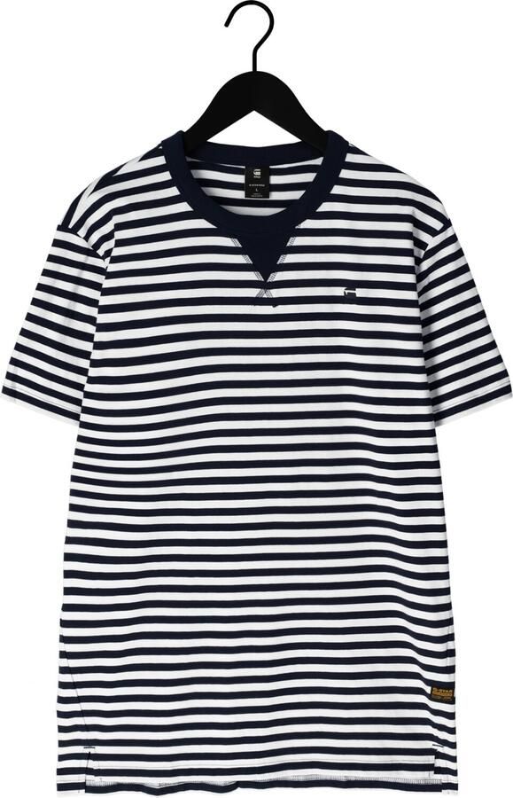 G-STAR RAW Heren Polo's & T-shirts Nifous Stripe R T Donkerblauw - Foto 3