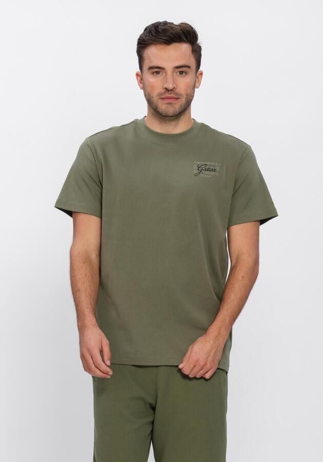 G-STAR RAW Heren Polo's & T-shirts Script Gr R T Khaki