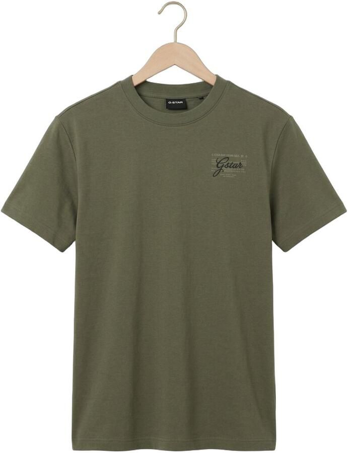 G-STAR RAW Heren Polo's & T-shirts Script Gr R T Khaki - Foto 2