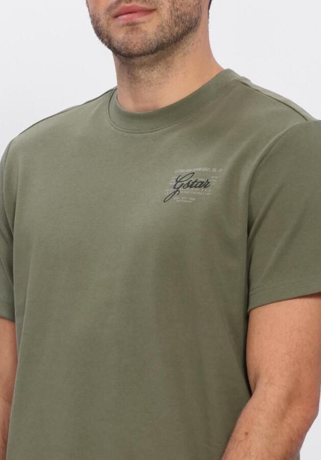 G-STAR RAW Heren Polo's & T-shirts Script Gr R T Khaki - Foto 4