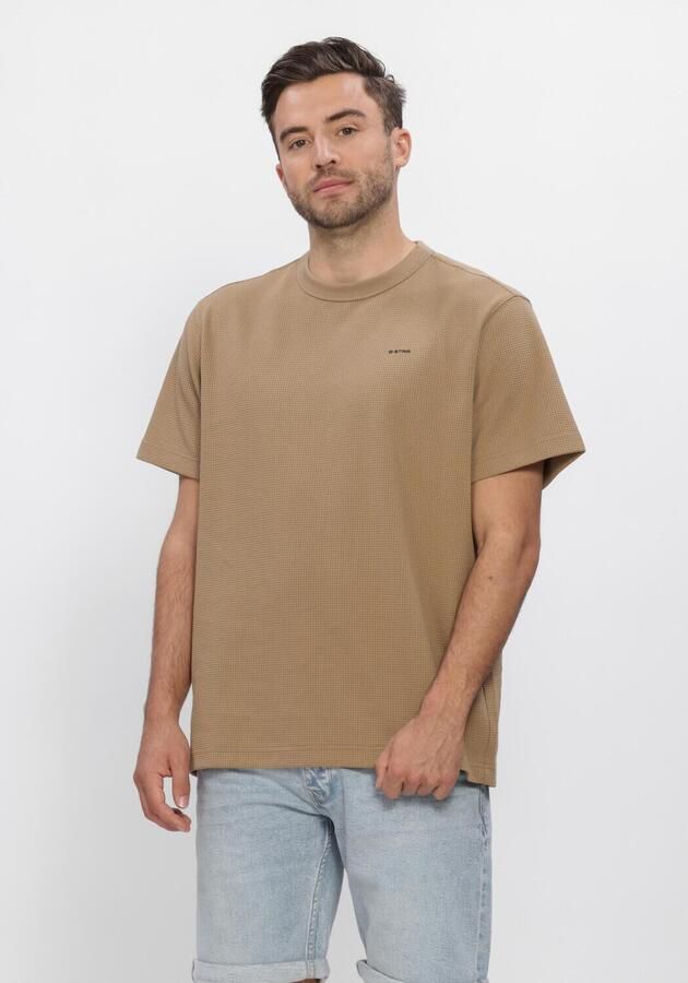 G-STAR RAW Heren Polo's & T-shirts True Regular Structured R T Camel