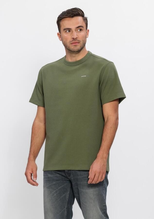 G-STAR RAW Heren Polo's & T-shirts True Regular Structured R T Olijf